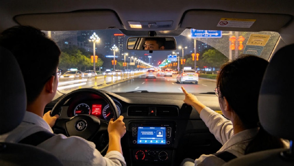 西安夜间汽车陪练｜新手夜间上路灯光与防御性驾驶技巧